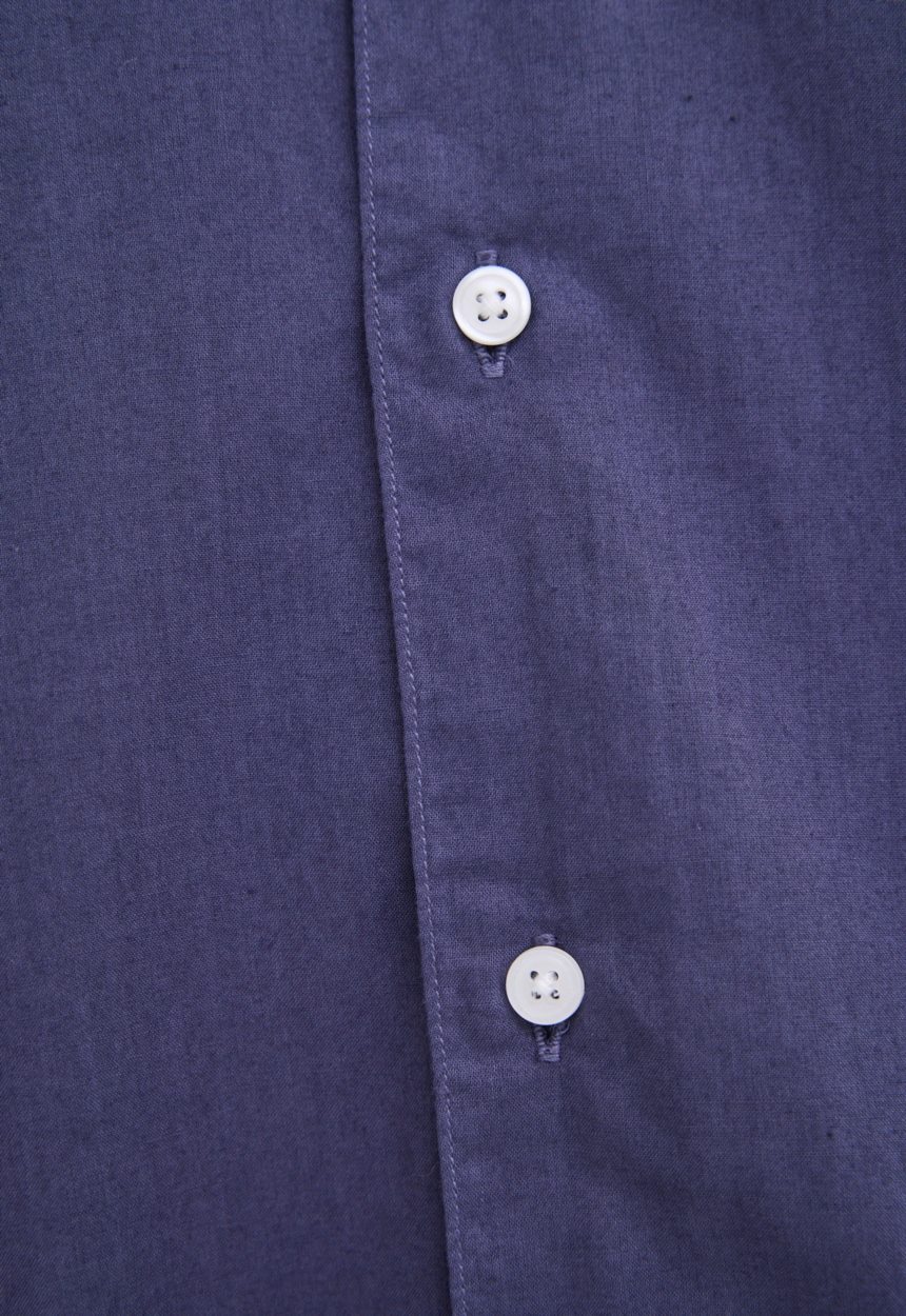 Jac + Jack Folded Collar Cotton Shirt - Sly Blue